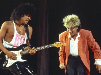 Stevie Salas and Rod Stewart