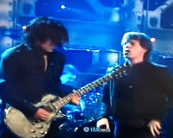 Stevie with Mick Jagger